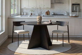 Hanah Home Mesa de Comedor Wood Black